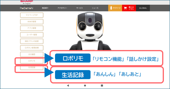 ロボホン専用タブレット新機能『ロボリモ』利用手順について
